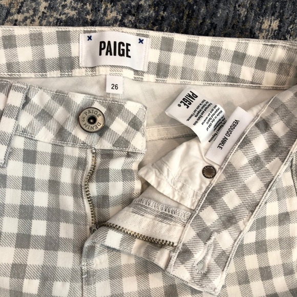 HP! Paige Verdugo Ankle Skinny Jeans Gingham Gray Women’s Size 26 - Picture 6 of 14